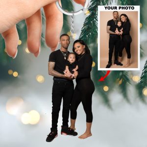 Personalized Custom Keychain - Birthday Gift For Grandma, Grandpa, Mom, Dad, Husband, Wife, Kid, Friend - Custom Your Photo Keychain UPL0PD011