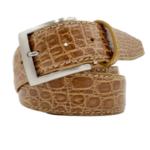 Genuine Caiman Crocodile - Mustard - 40mm