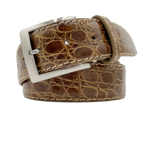 Genuine Caiman Crocodile - Tan - 40mm