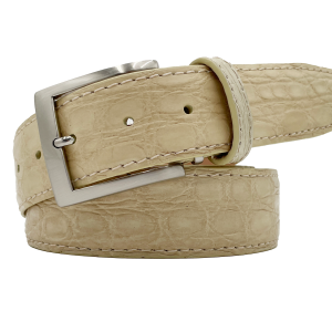 Genuine American Matte Alligator - Bone - 40mm