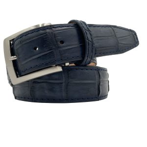 Genuine American Matte Alligator - Navy - 40mm